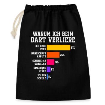 Why I lose at darts Darts - Gift Bag 30 x 45 cm - black - Front