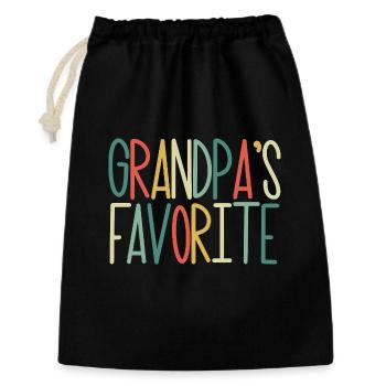 Favorite grandchild Funny grandpa favorite - Gift Bag 30 x 45 cm - black - Front