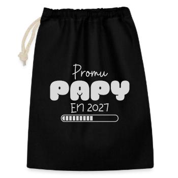 Promoted Grandpa in 2027 gift future Grandpa humor - Gift Bag 30 x 45 cm - black - Front