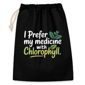 Zertifizierte klinische botanische Pharmakologie-Ausrüstung - Geschenkbeutel aus Baumwolle (30 x 45 cm) - Schwarz - Vorne