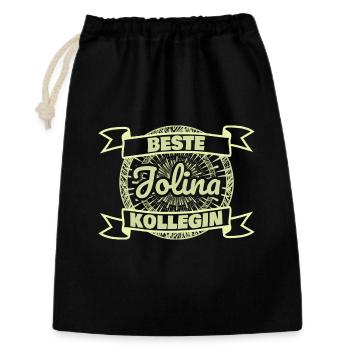 Jolina en tant que collègue - Sac cadeau 30 x 45 cm - noir - Devant