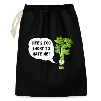 Snark sur le céleri : La vie est trop courte pour être haïe - Sac cadeau 30 x 45 cm - noir - Devant