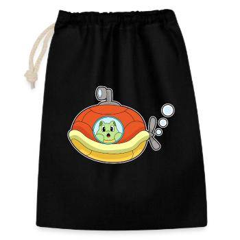 Tortue sous-marine - Sac cadeau 30 x 45 cm - noir - Devant