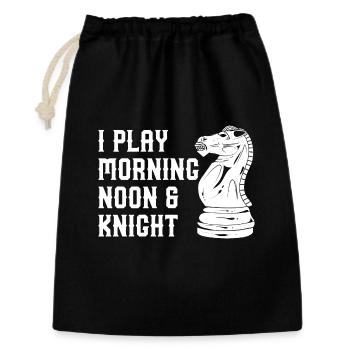 Je joue à Morning Noon & Knight - Sac cadeau 30 x 45 cm - noir - Devant