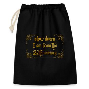 Plus lentement - Sac cadeau 30 x 45 cm - noir - Devant