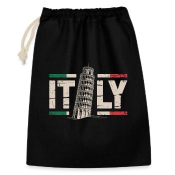 Leaning Tower Italy Vintage - Gift Bag 30 x 45 cm - black - Front