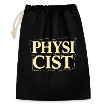 Physicist Vintage Label Design - Gift Bag 30 x 45 cm - black - Front