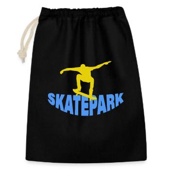SKATEPARK - Geschenkbeutel aus Baumwolle (30 x 45 cm) - Schwarz - Vorne