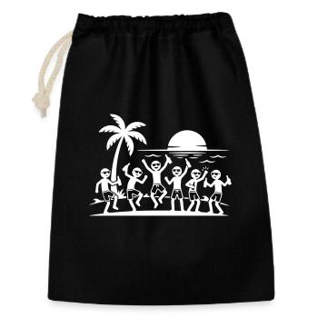 Icône de l’équipe de plage de fête - Sac cadeau 30 x 45 cm - noir - Devant