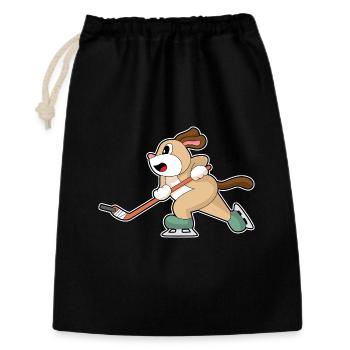 Dog Hockey Hockey Stick - Gift Bag 30 x 45 cm - black - Front