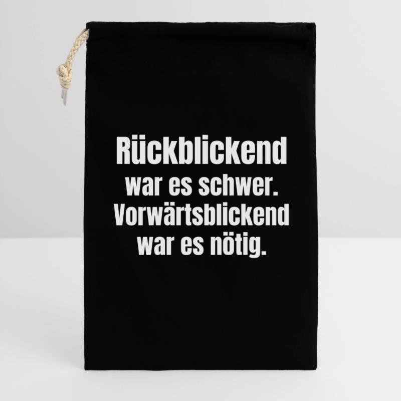 Difficult in retrospect, necessary forward Gift Bag 30 x 45 cm