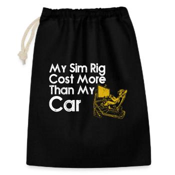 Sim Rig Cost More Than My Car - Gift Bag 30 x 45 cm - black - Front