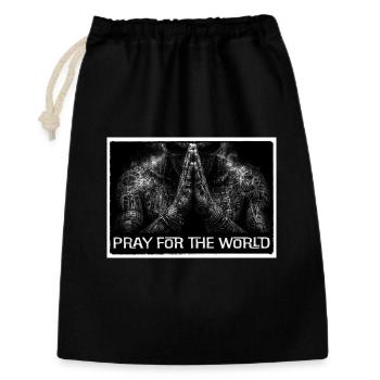 Pray for the world - Gift Bag 30 x 45 cm - black - Front
