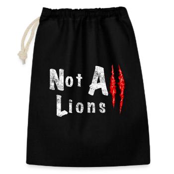 Not All Lions 2... - Sac cadeau 30 x 45 cm - noir - Devant