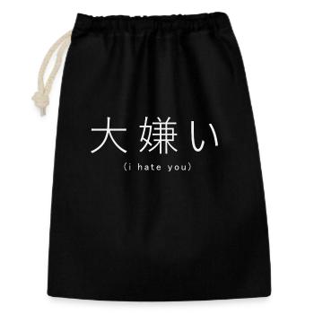 I Hate You Kanji Design - Gift Bag 30 x 45 cm - black - Front