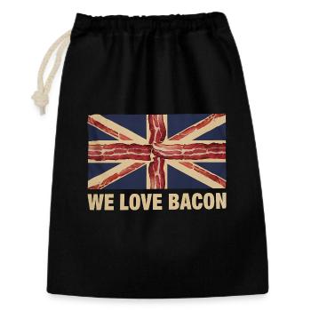We Love Bacon UK Meme - Gift Bag 30 x 45 cm - black - Front