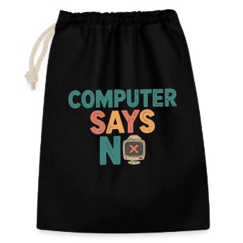 Retro Computer Says No - Gift Bag 30 x 45 cm - black - Front