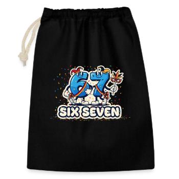 67 Six Seven Meme Costume Carnaval Carnaval 6 7 - Sac cadeau 30 x 45 cm - noir - Devant