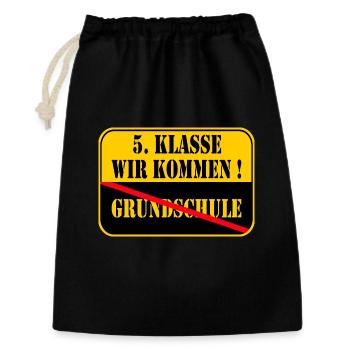 5th Grade - Gift Bag 30 x 45 cm - black - Front
