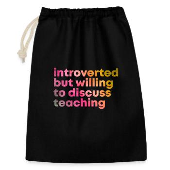 Enseignement - Sac cadeau 30 x 45 cm - noir - Devant