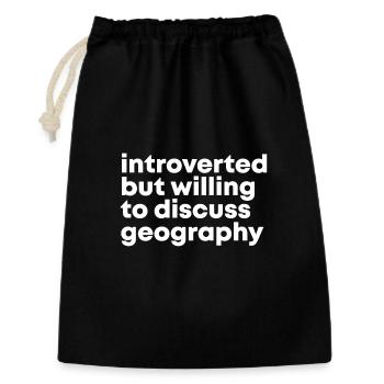 Geography - Gift Bag 30 x 45 cm - black - Front