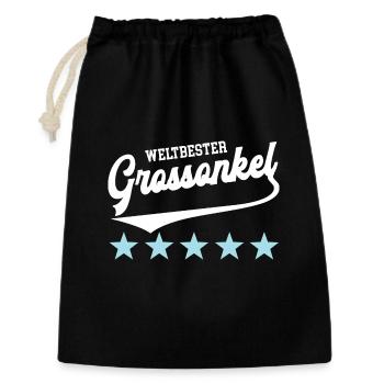 Grossonkel Patenonkel Bester Onkel Großonkel - Geschenkbeutel aus Baumwolle (30 x 45 cm) - Schwarz - Vorne