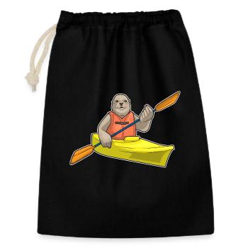 Seal small boat - Gift Bag 30 x 45 cm - black - Front
