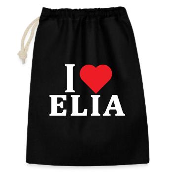 t-shirt I love Elia t-shirt gift idea - Gift Bag 30 x 45 cm - black - Front
