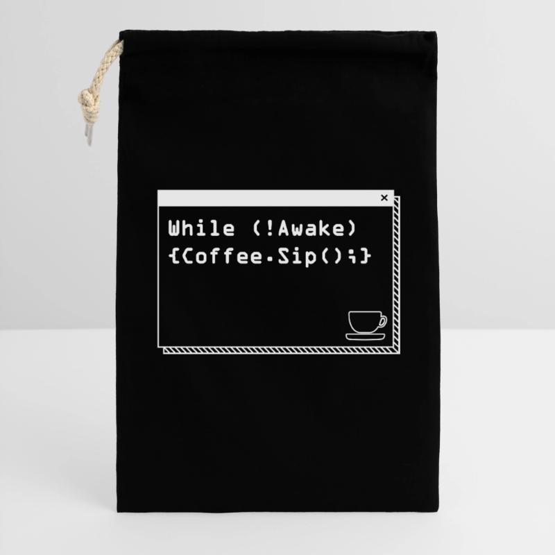 Aus Kaffee Code generieren Programmierer Geschenkbeutel aus Baumwolle (30 x 45 cm)