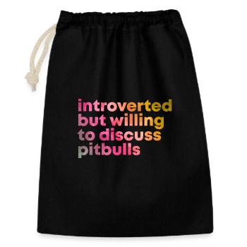 Pitbull - Sac cadeau 30 x 45 cm - noir - Devant