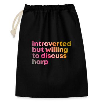 Harp - Gift Bag 30 x 45 cm - black - Front