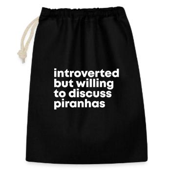Piranha - Gift Bag 30 x 45 cm - black - Front