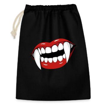 Vampire Lips Pop Art Halloween Party - Sac cadeau 30 x 45 cm - noir - Devant