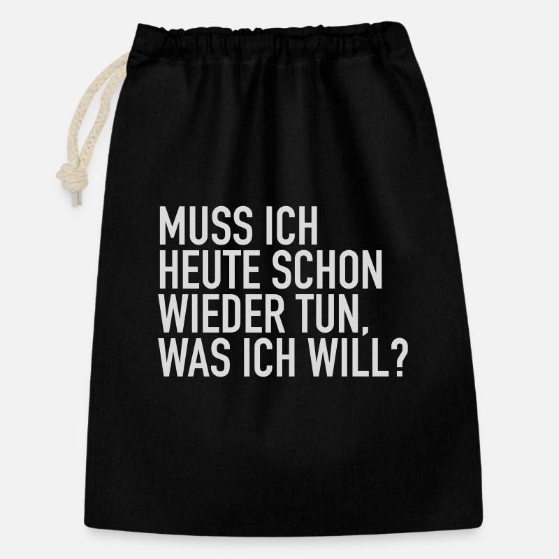 Do I have to do what I want again today? - Gift Bag 30 x 45 cm - black