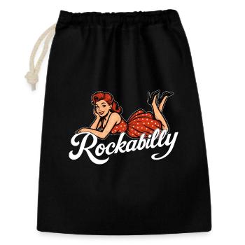 Rockabilly Pin-Up Woman 50s Reclining Petticoat Red - Gift Bag 30 x 45 cm - black - Front
