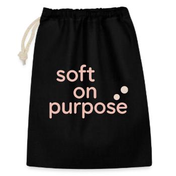 Calm is rebellion. Soft Life Self Care - Gift Bag 30 x 45 cm - black - Front