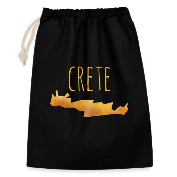 crete - Sac cadeau 30 x 45 cm - noir - Devant