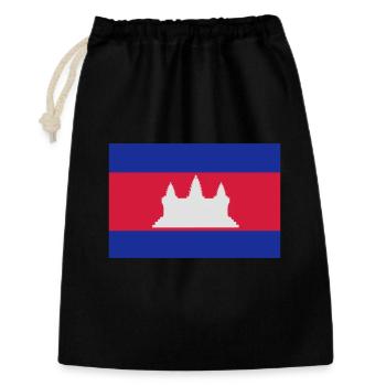 Flag of Cambodia - Gift Bag 30 x 45 cm - black - Front