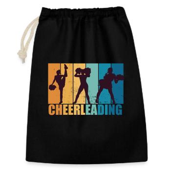 Cheerleading Cheerleader Vintage Cadeau - Sac cadeau 30 x 45 cm - noir - Devant