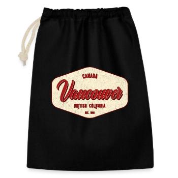 Vancouver Vintage City Label - Gift Bag 30 x 45 cm - black - Front