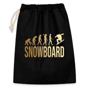Evolution Snowboard - Geschenkbeutel aus Baumwolle (30 x 45 cm) - Schwarz - Vorne