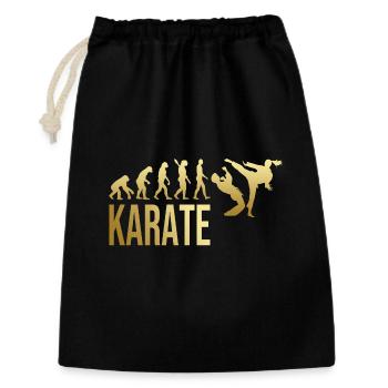 Evolution Karate - Geschenkbeutel aus Baumwolle (30 x 45 cm) - Schwarz - Vorne
