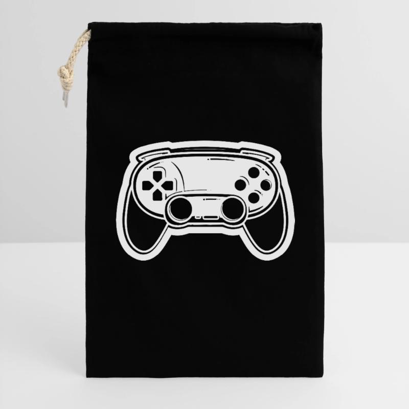 Videospiel Controller Zeichnung Geschenkbeutel aus Baumwolle (30 x 45 cm)