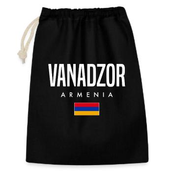 Vanadzor Armenien - Geschenkbeutel aus Baumwolle (30 x 45 cm) - Schwarz - Vorne