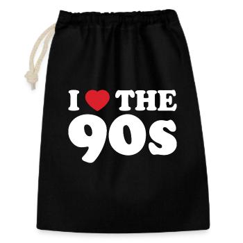 I love the 90s - Gift Bag 30 x 45 cm - black - Front