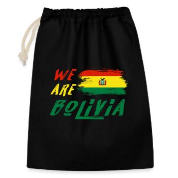 Wir sind Bolivien - Geschenkbeutel aus Baumwolle (30 x 45 cm) - Schwarz - Vorne