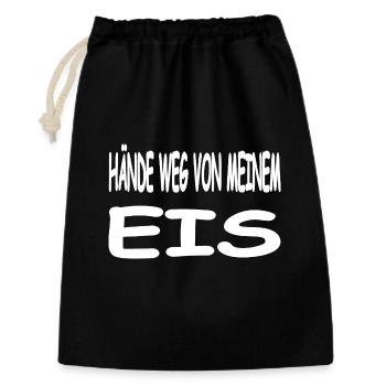 Eis - Geschenkbeutel aus Baumwolle (30 x 45 cm) - Schwarz - Vorne