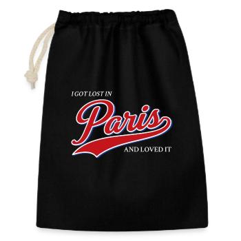Je me suis perdu à Paris et j’ai adoré ça - Sac cadeau 30 x 45 cm - noir - Devant