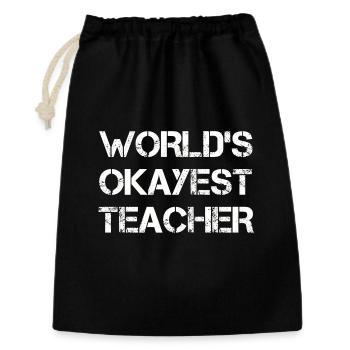 Befähigung des Lehrer-Zitat-Designs - Geschenkbeutel aus Baumwolle (30 x 45 cm) - Schwarz - Vorne