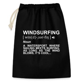 Définition de la planche à voile - Sac cadeau 30 x 45 cm - noir - Devant